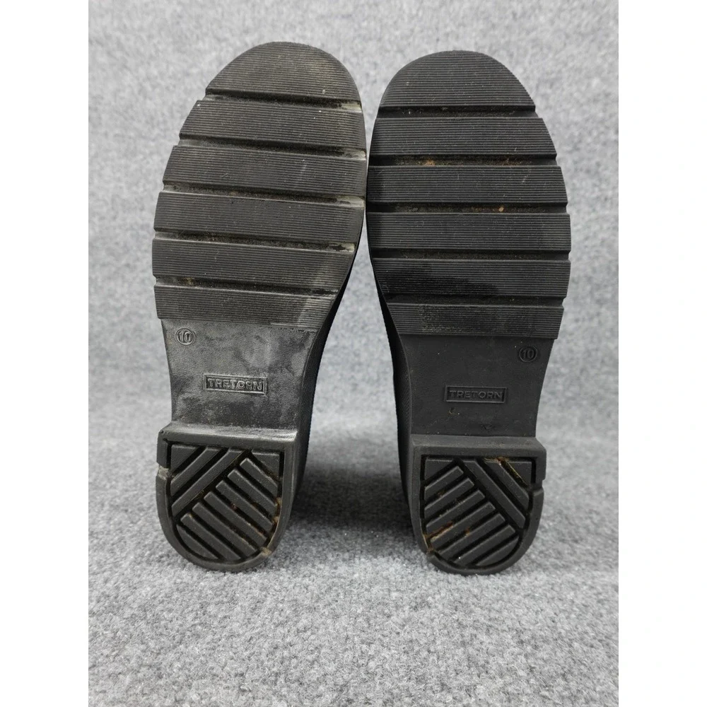 Tretorn Chelsea Rain Boots Womens 10‎ Black Waterproof Faux Fur Lined Lug Sole